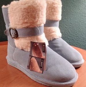 BEARPAW® Millie Suede Buckled Boot with NeverWet™